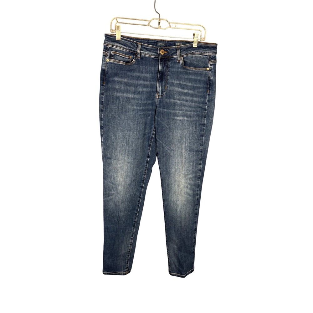 J. Jill Womens 12R Jeans Boyfriend Straight Leg Ankle Blue Medium Wash Casual